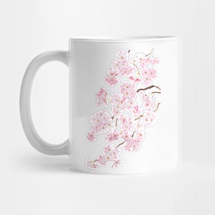 Delicate Pink cherry blossom watercolor 2024 Mug